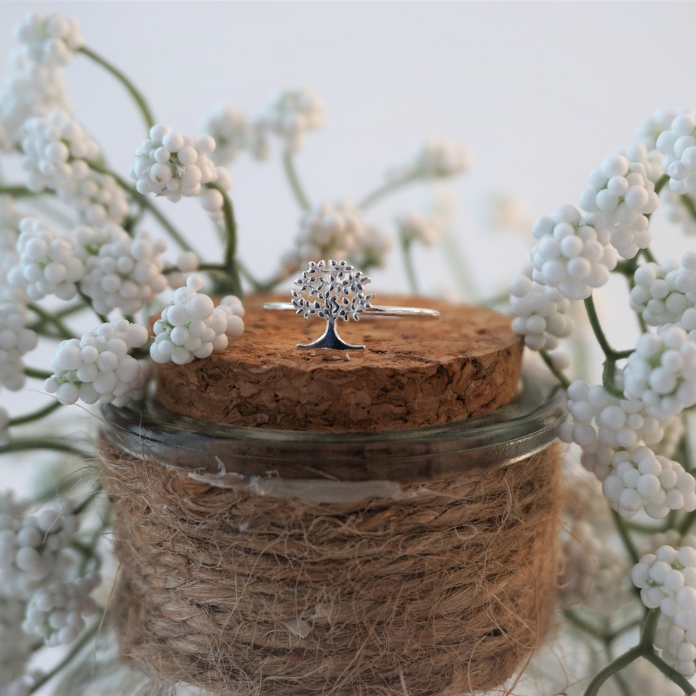 Tree of Life Ring Sterling Silver